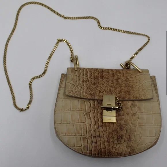 CHLOÉ Drew embossed crossbody bag - Picture 1 of 17